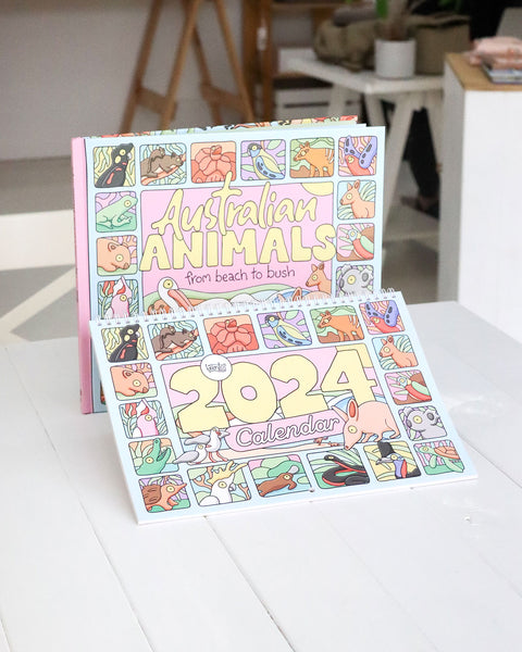 2024 Calendar + Australian Animals From Beach to Bush