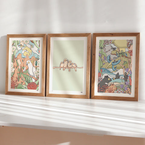 Bush Family Print Trio