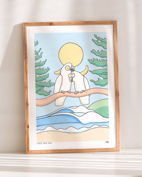 Create Your Own Cockatoo Couple Print