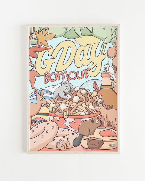 GDay Bonjour Poster