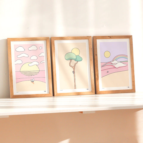 Sandy Sunsets Print Trio