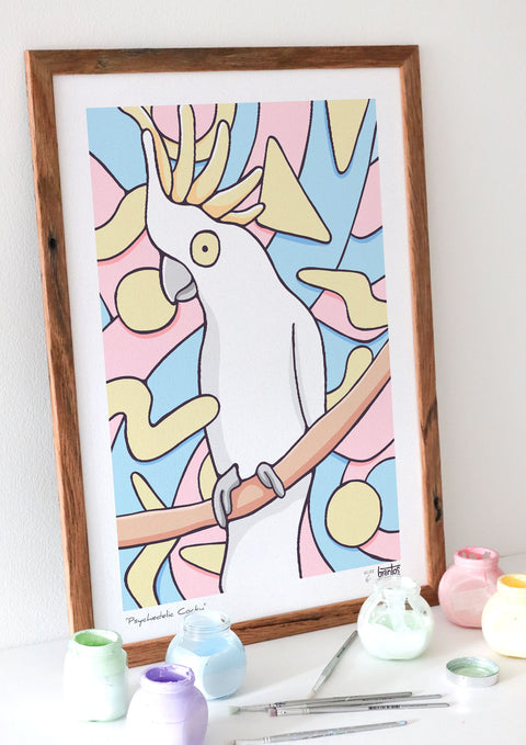 Psychedelic Cocky Art Print