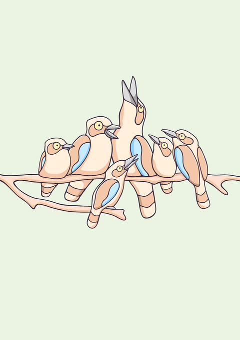 Create Your Own Kookaburra Family Print