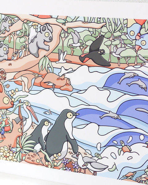 Beaches Seek and Find Art Print