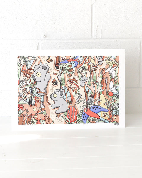Coastal Forests Seek and Find Art Print