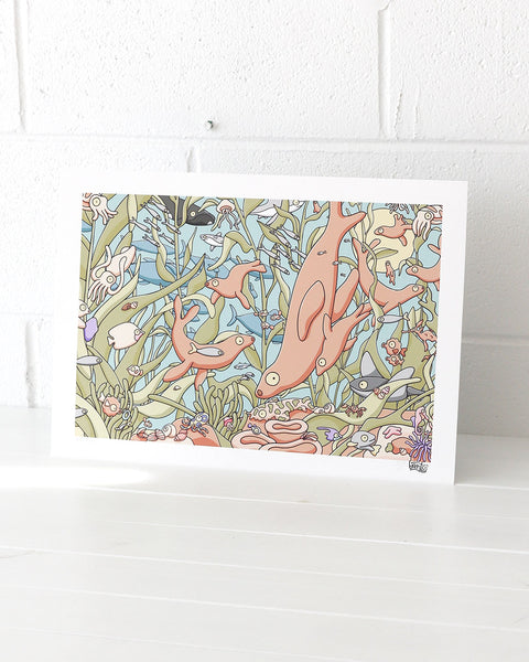 Kelp Forests Seek and Find Art Print