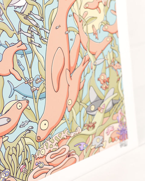Kelp Forests Seek and Find Art Print
