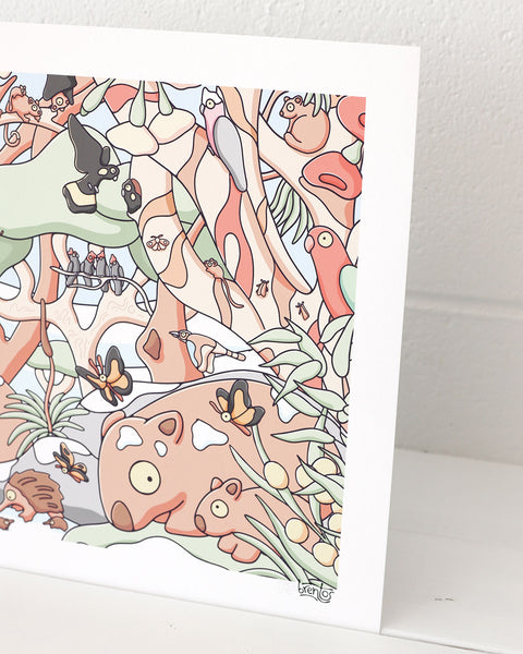 Mountains Seek and Find Art Print
