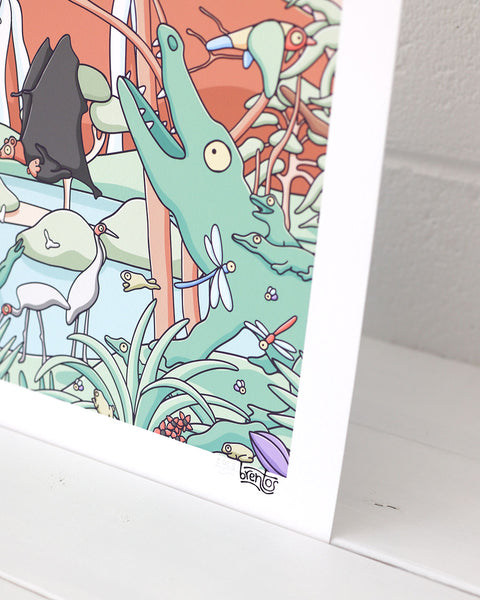 Wetlands Seek and Find Art Print