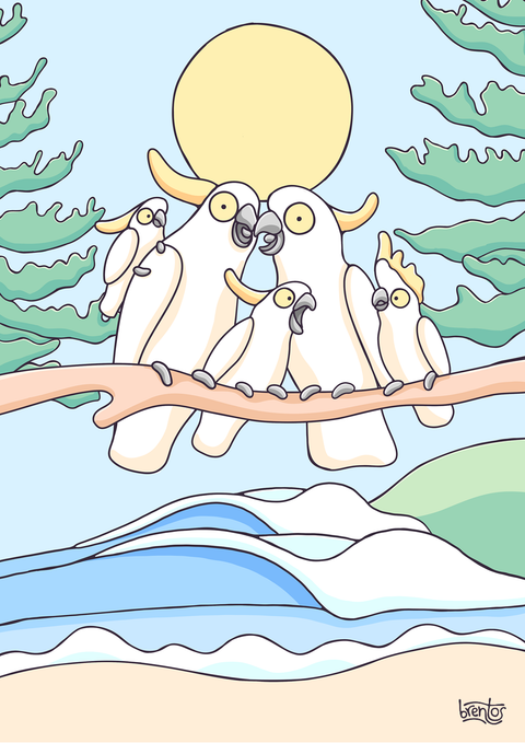 Create Your Own Cockatoo Family Print