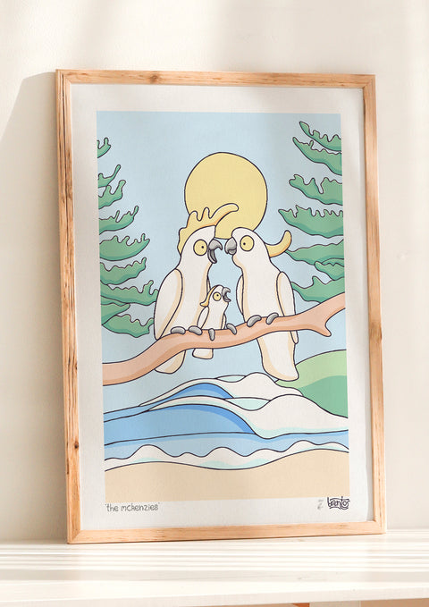 Create Your Own Cockatoo Family Print