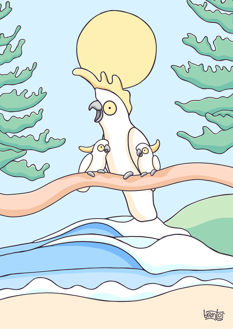 Create Your Own Cockatoo Family Print