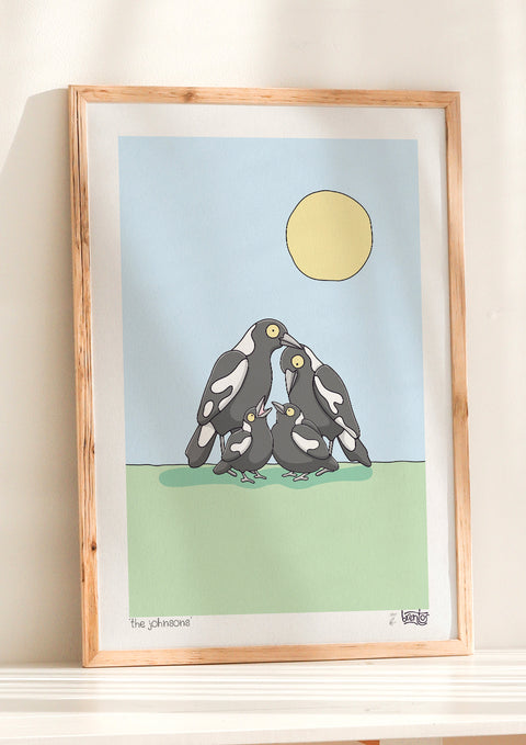 Create Your Own Magpie Family Print