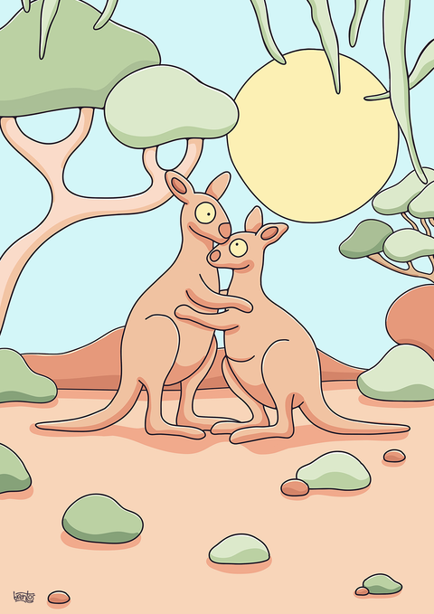 Create Your Own Kangaroo Family Print