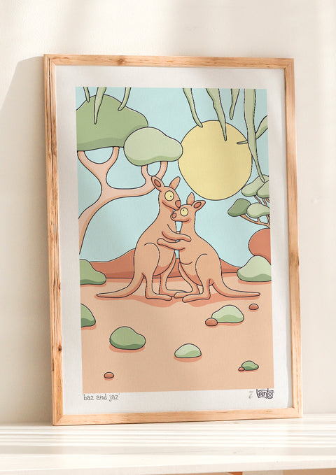 Create Your Own Kangaroo Family Print