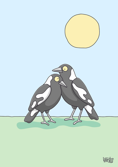 Create Your Own Magpie Family Print
