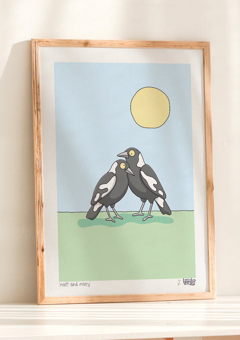 Create Your Own Magpie Family Print