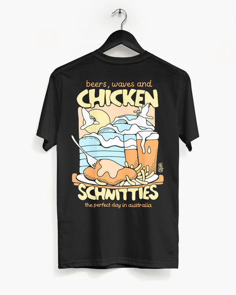 Chicken Schnitties Black Tee