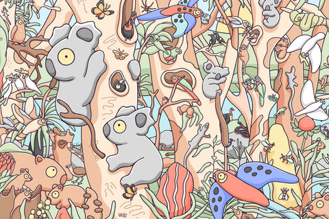 Coastal Forests Seek and Find Art Print