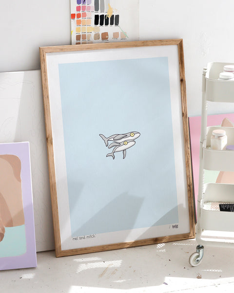 Create Your Own Whale Couple Print