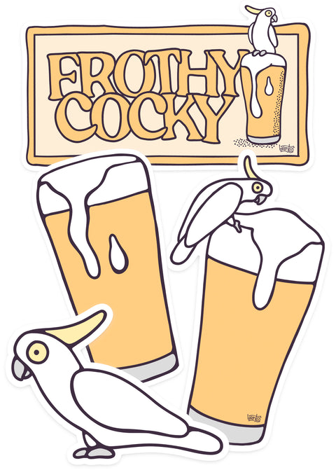 Frothy Cocky Sticker Pack