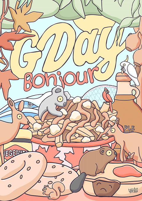 GDay Bonjour Poster