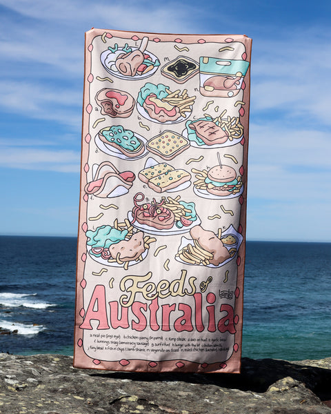Feeds of Australia Beach Towel