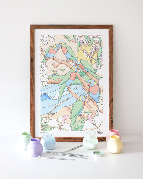 Rainbow Beach Art Print