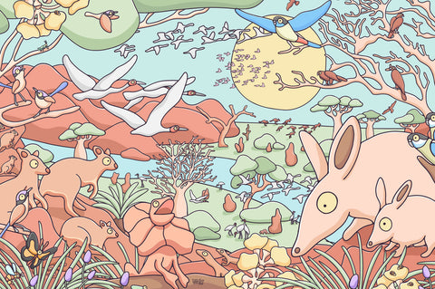 Savannas Seek and Find Art Print
