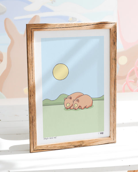Create Your Own Wombat Couple Print