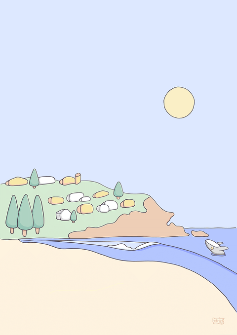 Whale Beach Art Print