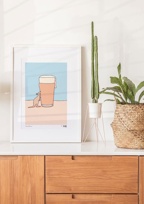 Roo Brew Art Print