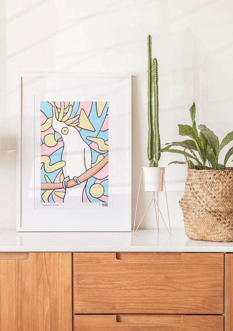 Psychedelic Cocky Art Print