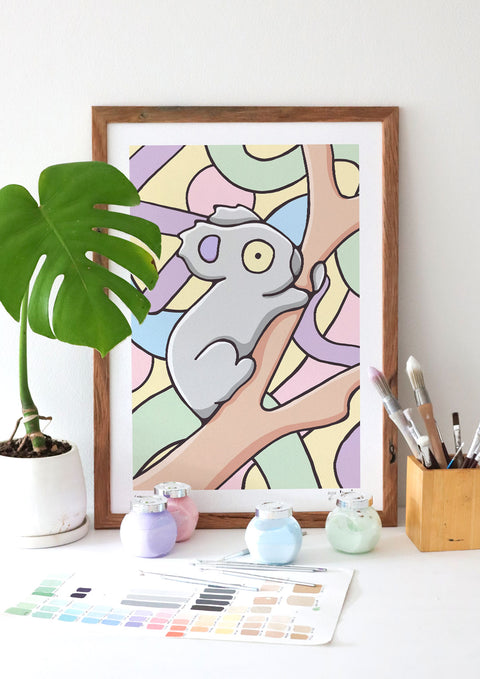 Funky Koala Art Print