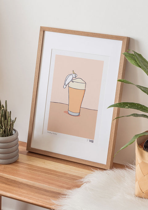 Frothy Cocky Art Print