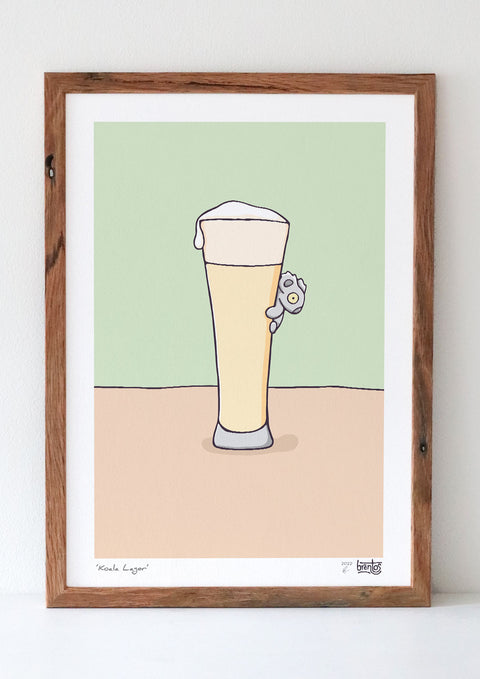 Koala Lager Art Print