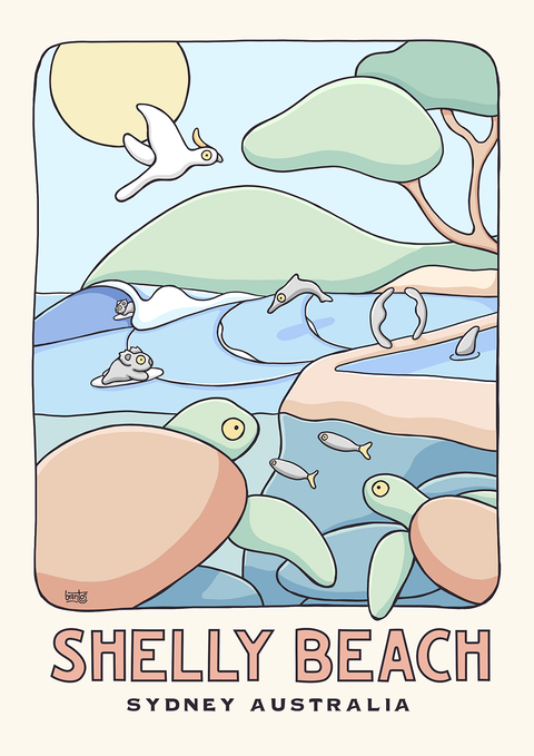 Shelly Beach Manly Poster