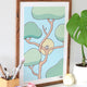 Dreaming Koala Art Print (Blue)