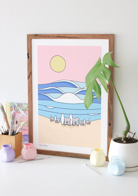 Surf Fam Art Print