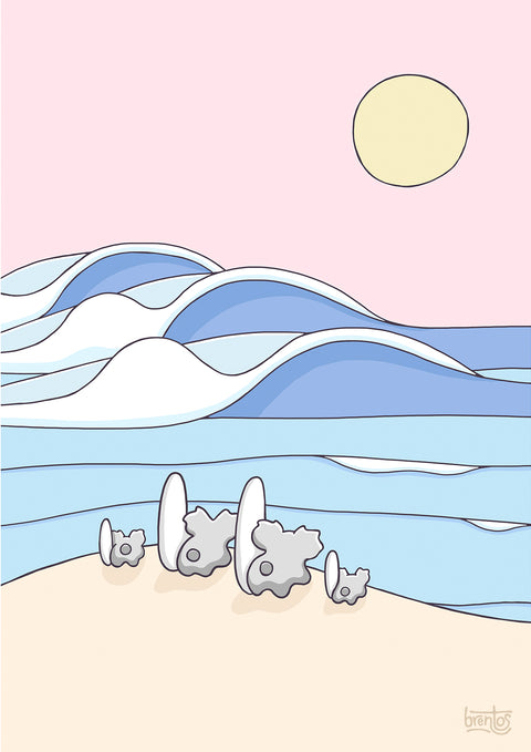 Create Your Own Surfing Koala Family Print