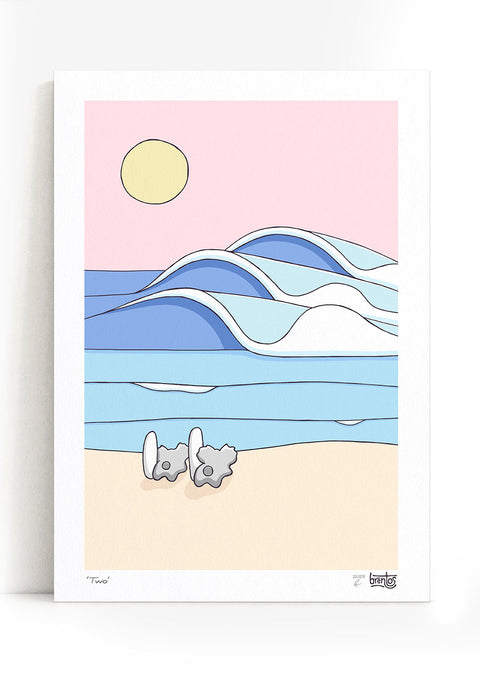 Two Surfer Koalas Art Print